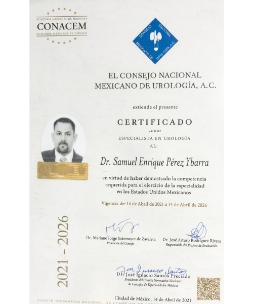 Dr. Samuel Enrique Perez Ybarra CONACEM - Hospital Azar